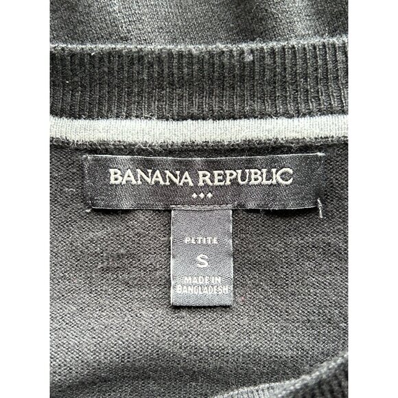 Banana Republic Factory Women's Long Sleeve Crew Sweater Top in Black - Sz PS - Picture 3 of 4